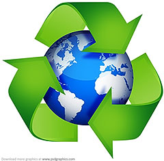 Graphic: Recycle around  Earth