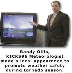 Randy Ollis promotes severe weather safety.  (18K)