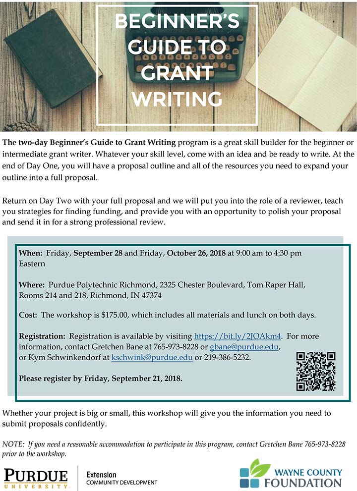 Flyer: Beginners Guide to Grant Writing