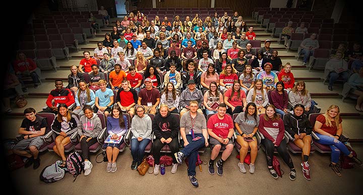 Supplied Photo: Members of the Class of 2022 attended the First Year Convocation held August 17.
