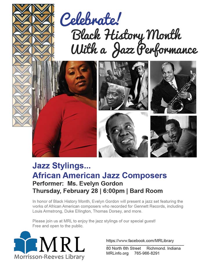 Supplied Flyer: Jazz Stylings... African American Jazz Composers