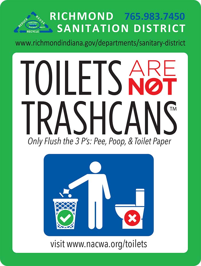 Supplied Poster: Toilets are NOT Trashcans