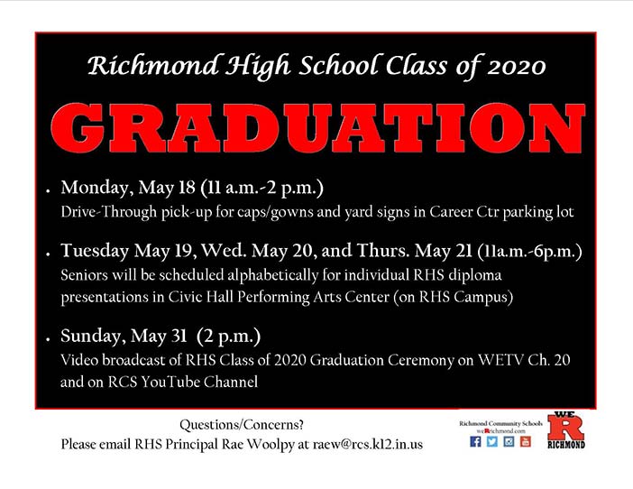 Supplied Graphic: RHS Graduation for 2020