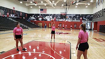 Supplied PHoto: Junior guard Aliyssa Neal of Morgantown, West Virginia, participates in the inaugural Red Wolves Free Throw-athon on February 26.