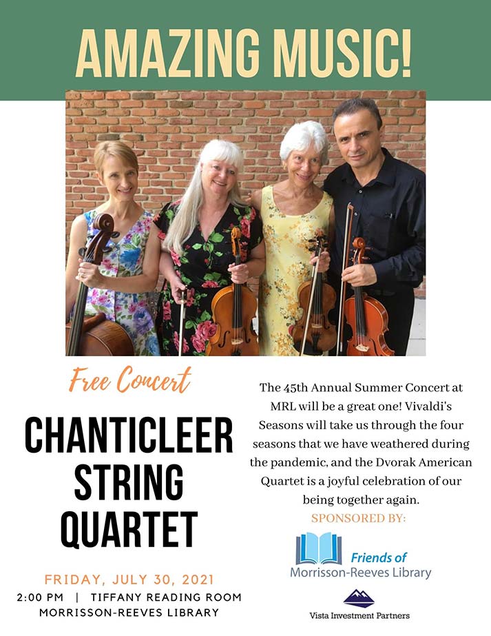 Supplied Flyer: Chanticleer Quartet
