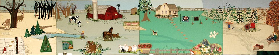 Photo of Hand-Embroidery Farm Mural